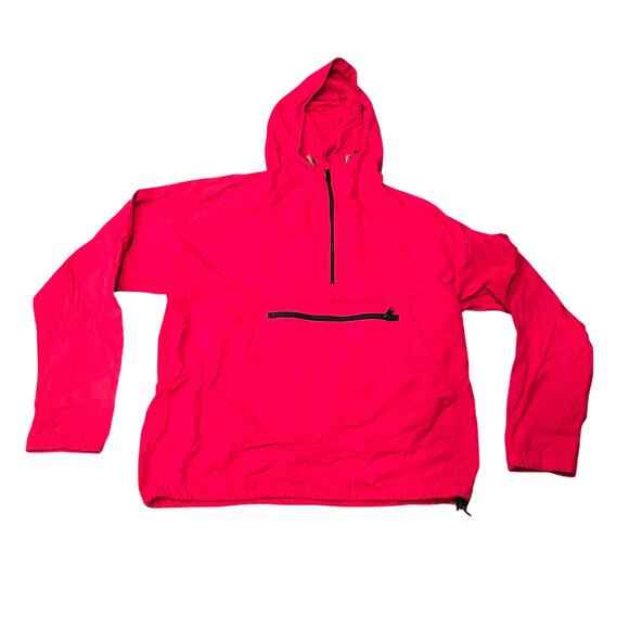 Vintage L.L. Bean Red Windbreaker Hooded Jacket Freeport Maine - Picture 1 of 6